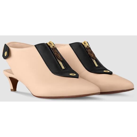 NEW Louis Vuitton Calf Leather Allure Slingback Pumps in Natural Size 39 / US 9 - Picture 14 of 14